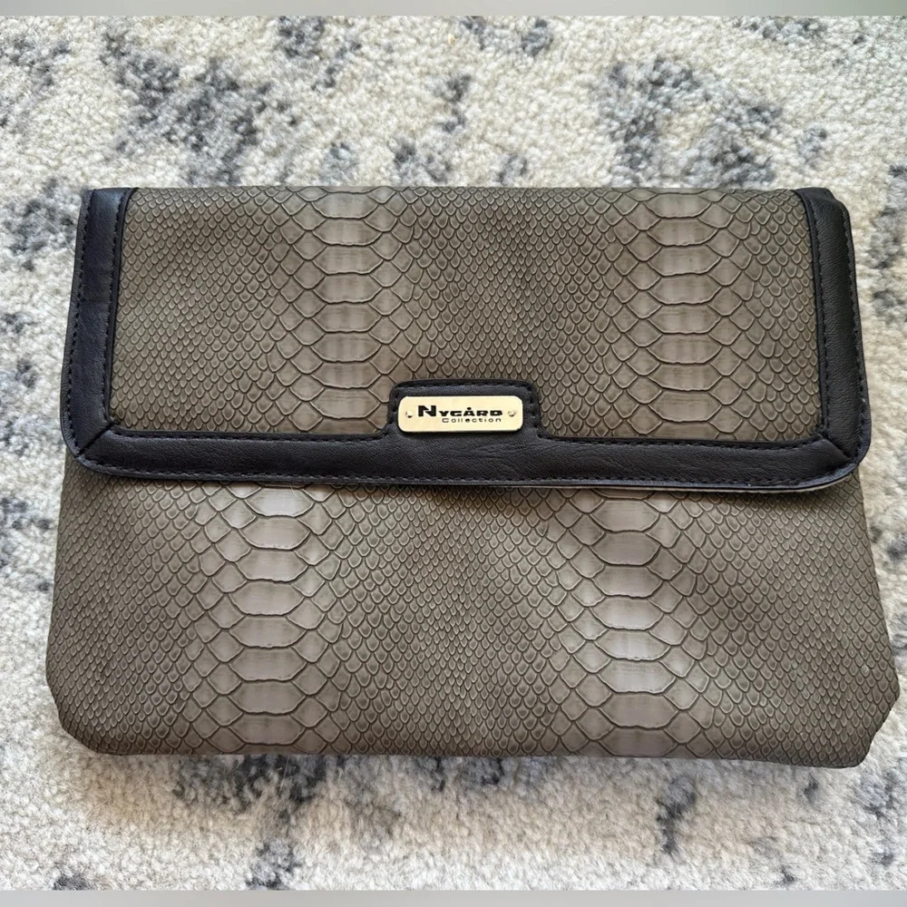 Nygard collection snake skin  clutch